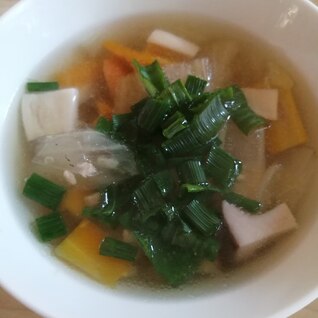 野菜たっぷり!白菜と鳥ひき肉のスープ
